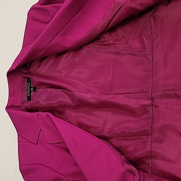 Kasper Single Button Blazer Jacket Fuschia 16W - Picture 13 of 13